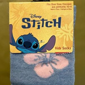 Disney Blue/Lt pink floral Stitch Socks